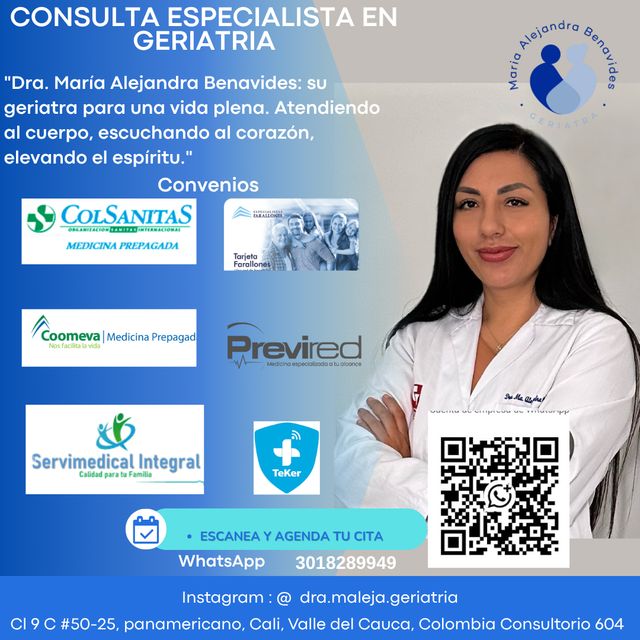 Maria Alejandra Benavides, Geriatra Cali