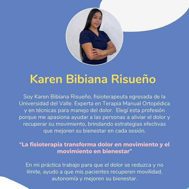 Karen Bibiana Risueño, Fisioterapeuta Cali