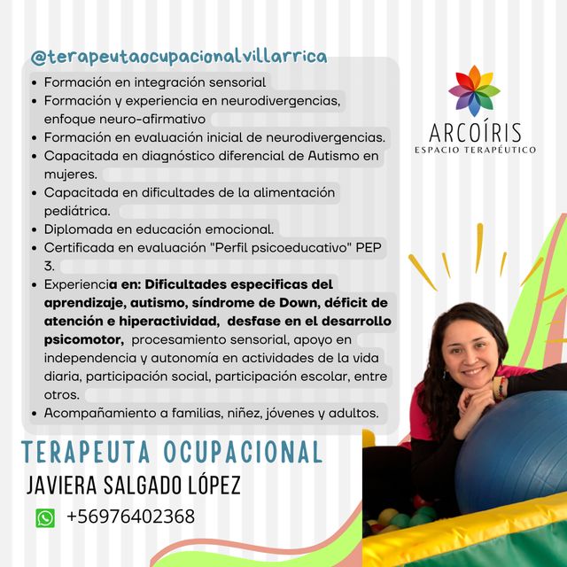 Javiera Salgado Lopez, Terapeuta ocupacional Villarrica