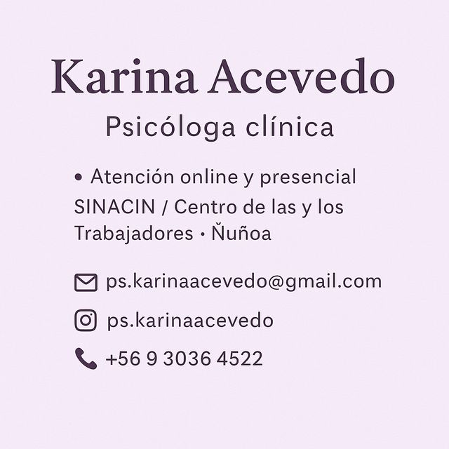 Karina Acevedo, Psicólogo Ñuñoa