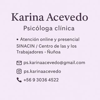 Acercar imagen: Karina Acevedo, Psicólogo Ñuñoa