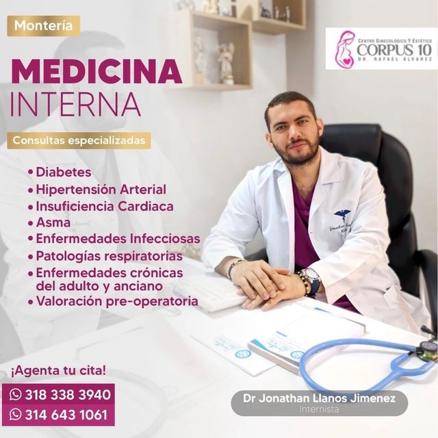 Jonathan Llanos jimenez, Internista Montería