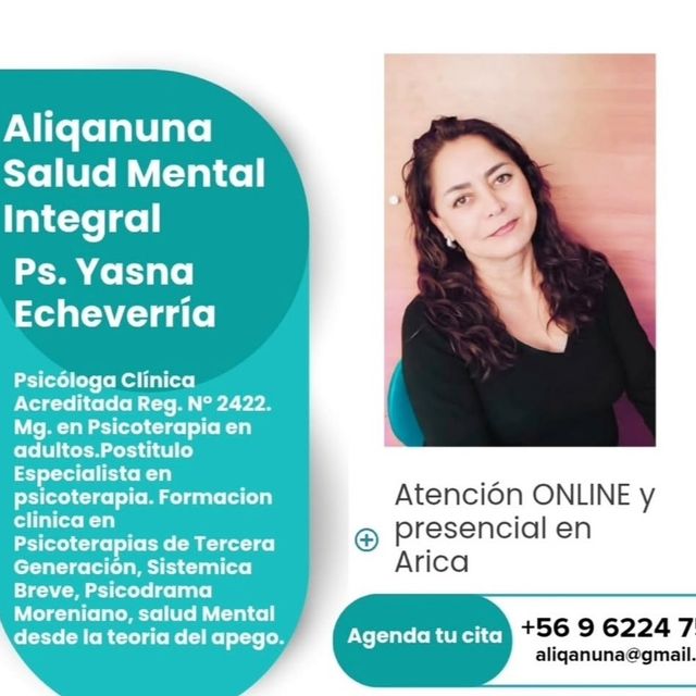 Yasna Andrea Echeverria Castro, Psicólogo Arica