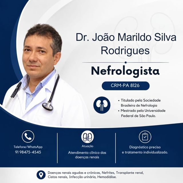 João Marildo Silva Rodrigues, Nefrologista Belém do Pará