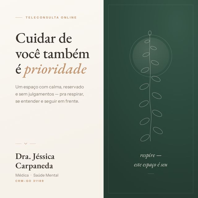 Ampliar imagem: Dra Jéssica Carpaneda | Psiquiatria por telemedicina