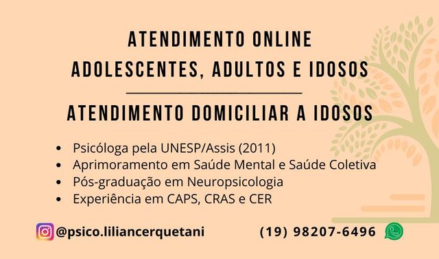 Ampliar imagem: Atendimento Online - Lilian Cerquetani Sousa