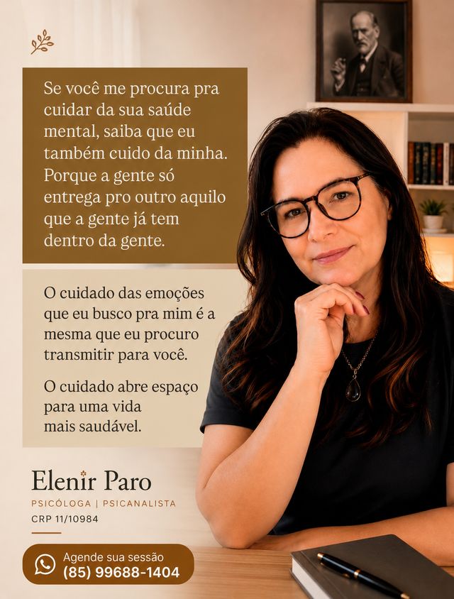 Ampliar imagem: Atendimento  Presencial em Fortaleza - Psicologia Especializada-  Psicóloga Elenir Paro