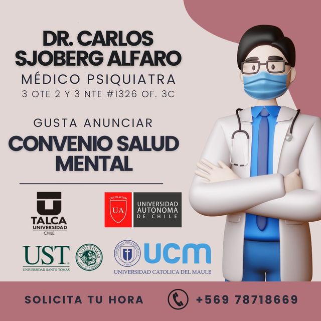 CONSULTA MÉDICO PSIQUIATRA, DR. CARLOS SJOBERG ALFARO