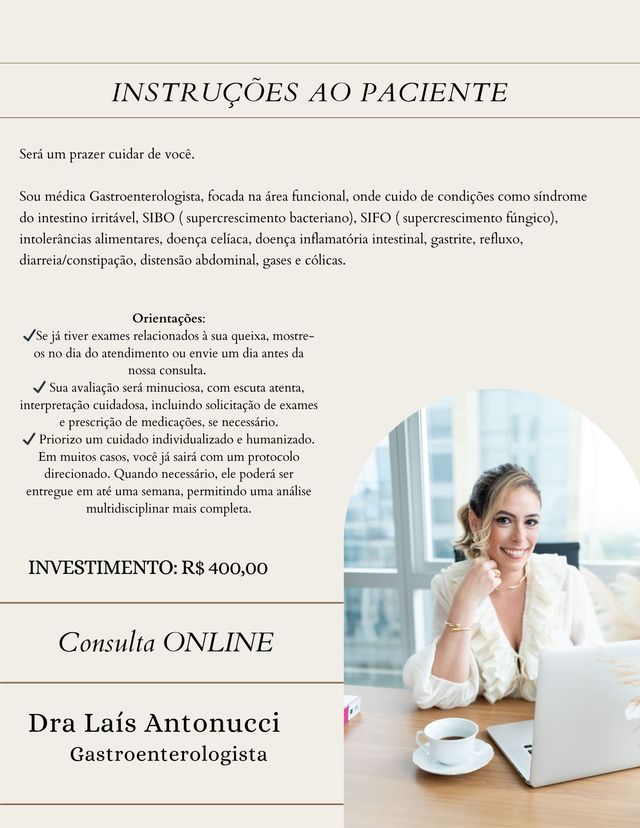 Ampliar imagem: Teleconsulta - Dra Laís Antonucci Ferreira