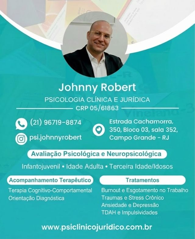 Ampliar imagem: Johnny Robert - Psicologia Clínica e Jurídica (Presencial)