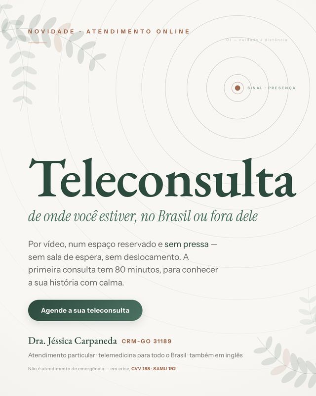 Ampliar imagem: Dra Jéssica Carpaneda | Psiquiatria por telemedicina
