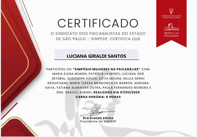 Ampliar imagem: Psicóloga Luciana Giraldi