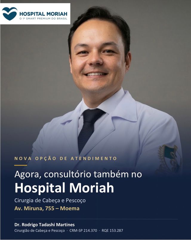 Ampliar imagem: Hospital Moriah - CIRURGIÃO DE CABEÇA E PESCOÇO