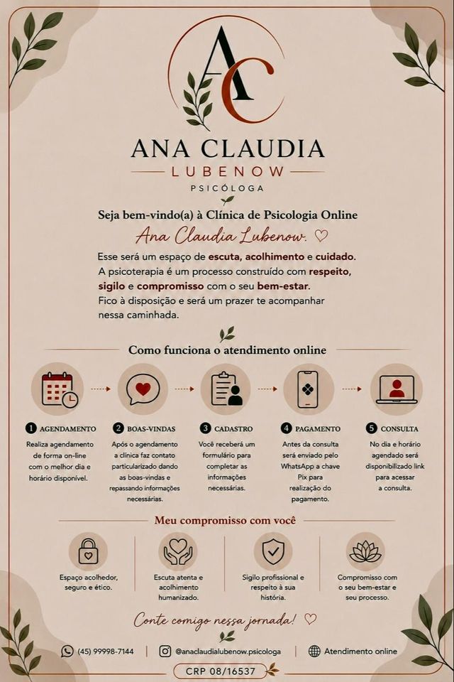 Ampliar imagem: Psicóloga Ana Claudia Lubenow