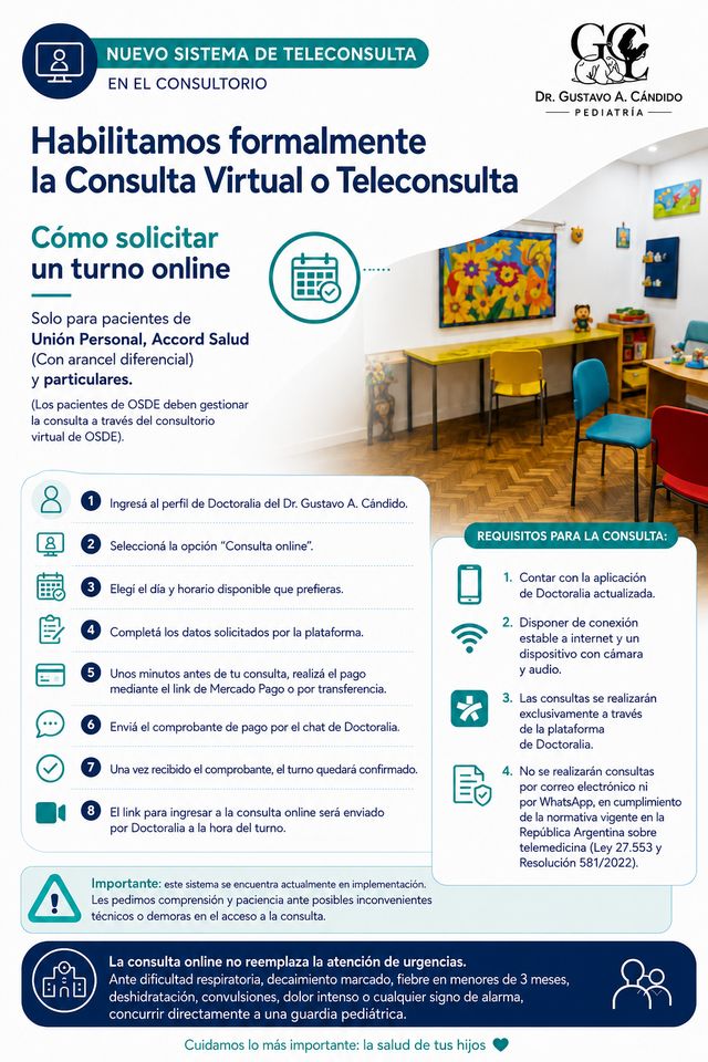 Acercar imagen: Consultorios de Pediatría Dr. Gustavo Candido y equipo.