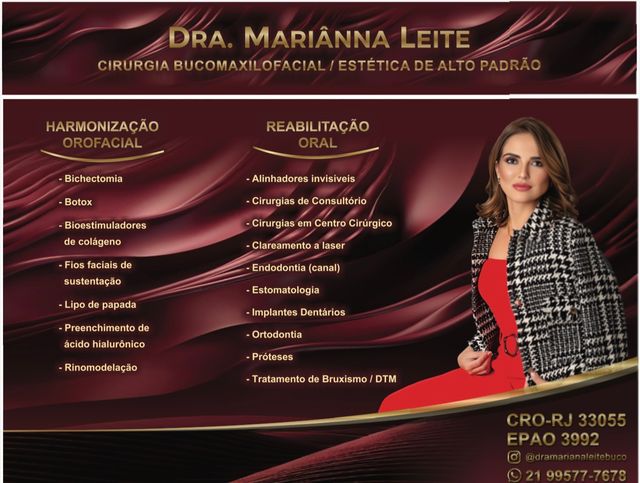 Ampliar imagem: Dra Mariana Leite - Cirurgia e Harmonização Orofacial