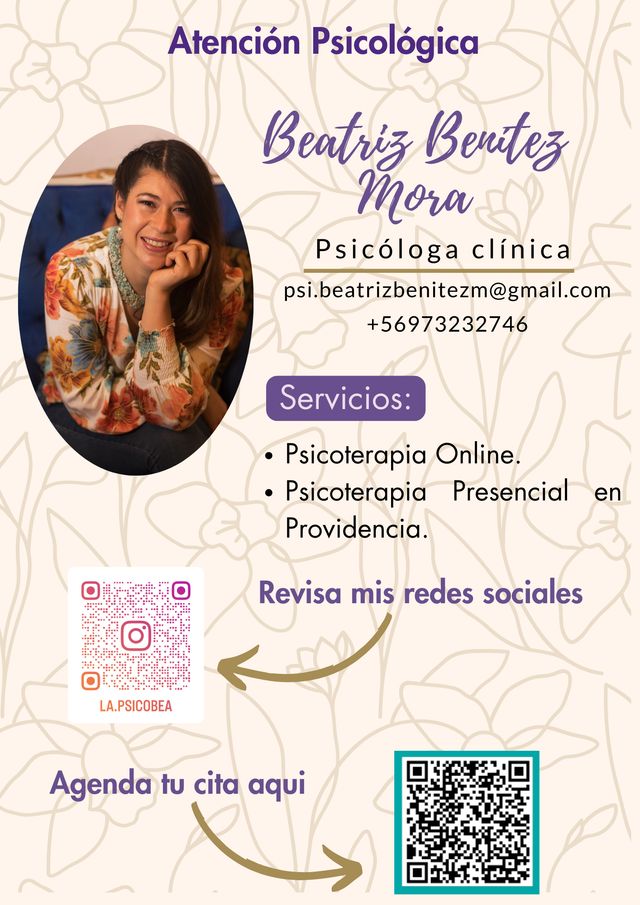 Consulta presencial Psicóloga Beatriz Benítez