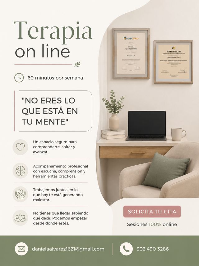 Acercar imagen: Consultas en línea Privada en Psicología Dra Daniela Álvarez Parra