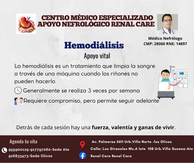 Acercar imagen: Apoyo Nefrologico Renal Care  en  Ate