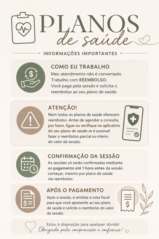 Ampliar imagem: Atendimentos Online Rio | MODALIDADE REEMBOLSO VIA PLANO DE SAÚDE