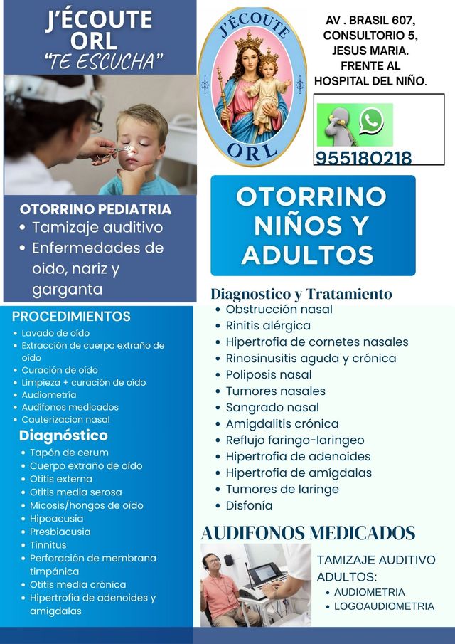 Acercar imagen: J'ÉCOUTE "TE ESCUCHA" OTORRINOLARINGOLOGIA ONLINE